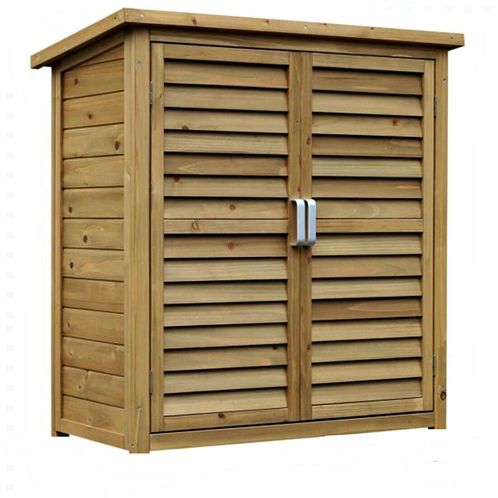 Large Portable Wooden Outdoor Garden Lawn Cabinet Shed Shelf Cupboard