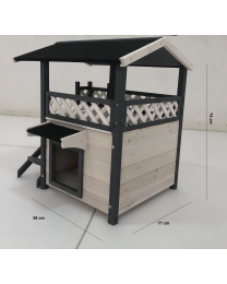 Portable Wooden Outdoor/Indoor Pet Dog Puppy Cat House Kennel Shelter Den Floors