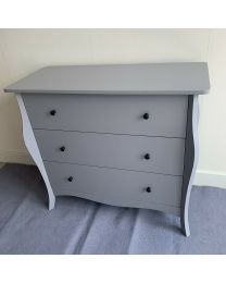 Large Shabby Chic Retro Chest of 3 Drawers Cabinet Hallway Bedroom Furniture 