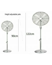 16" Adjustable Portable Metal Oscillating Pedestal Floor Standing Fan Remote