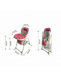 Hygrad Folding 3 In 1 Baby Toddler Infant Reclining High Chair Feeding Table 