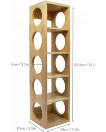 Bamboo Wood Stackable Wine Rack Stand Holder Shelf Wall Mountable Free Standing